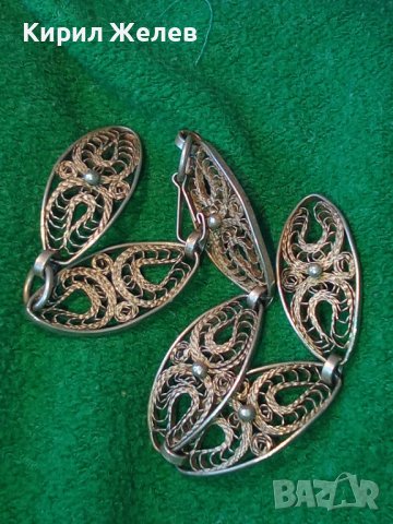 ВЪЗРОЖДЕНСКА ФИЛИГРАННО ВИСОКА ПРОБА СРЕБРО ГРИВНА с ГРАНУЛАЦИЯ 5095, снимка 2 - Антикварни и старинни предмети - 30330969