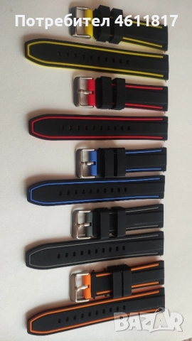 Силиконови каишки 22мм, снимка 2 - Каишки за часовници - 52188494