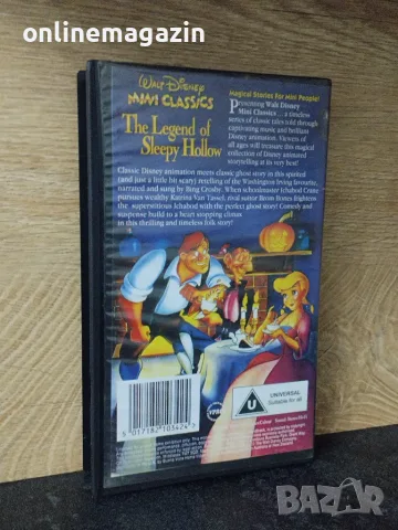 (ВИДЕО) Видеокасета " Легендата за Слийпи Холоу " VHS, снимка 2 - Други жанрове - 56133143