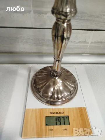 Сребърни Свещници 0,925--405 Грама , снимка 11 - Антикварни и старинни предмети - 48425032