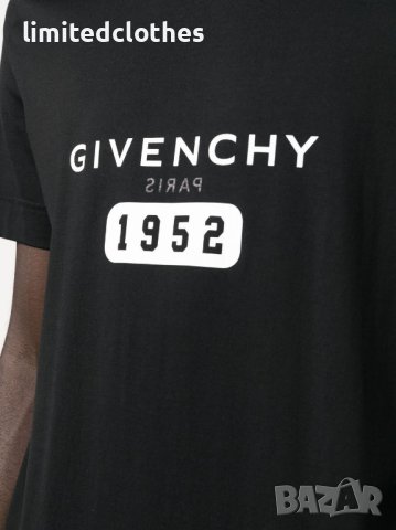 GIVENCHY Black Reverse Logo Print Slim Fit Мъжка Тениска size M (S) и L (M), снимка 5 - Тениски - 41068623