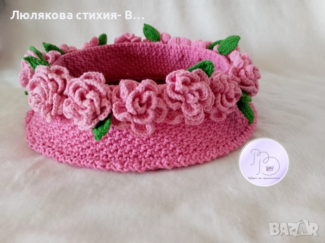 Декоративен панер с рози, снимка 2 - Други - 51621041