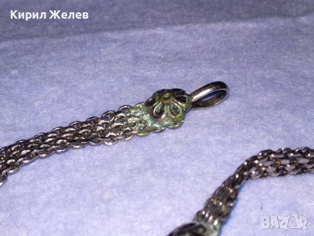 СТАРО РЕТРО ГОТИК АРТ КОЛИЕ ЧОКЪР посребрена благородна стомана с ВЕНЕЦИАНСКО СТЪКЛО МУРАНО 25991, снимка 9 - Антикварни и старинни предмети - 41751658