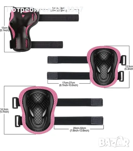 6в1 Професионални детски протектори за коляно, за лакти и за китки, снимка 4 - Други - 50391847