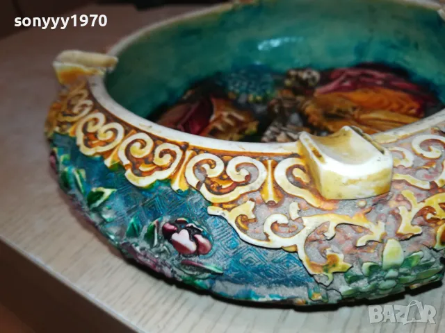 МАСИВЕН РЕЛЕФЕН ПЕПЕЛНИК 1301250650, снимка 10 - Антикварни и старинни предмети - 48658377