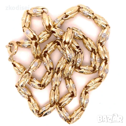 Златен синджир 19,6гр. 62,0см. 14кр. проба:585 модел:32884-5, снимка 3 - Колиета, медальони, синджири - 51026306