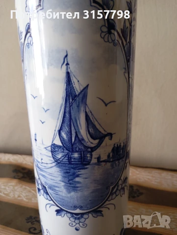 Порцеланова ваза блу делф, снимка 2 - Вази - 50460443