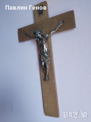Стар кръст , Исус Христос 50.5х28см , снимка 3 - Други ценни предмети - 41394621