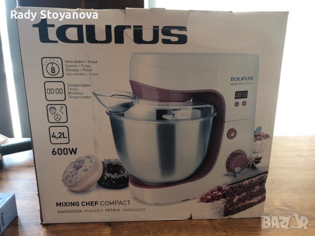 Миксер с купа Taurus Mixing Chef Compact, 600W, 8 скорости, снимка 4 - Друга електроника - 41330454