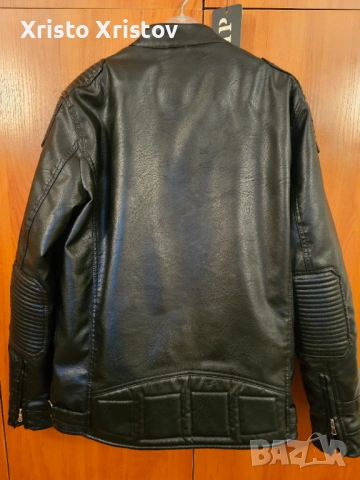 Мъжко кожено яке телешки бокс, снимка 5 - Якета - 53635132