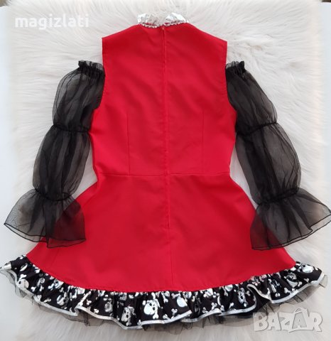 Рокля за Хелуин с черепи размер ХS-S - нова, снимка 6 - Рокли - 42701371