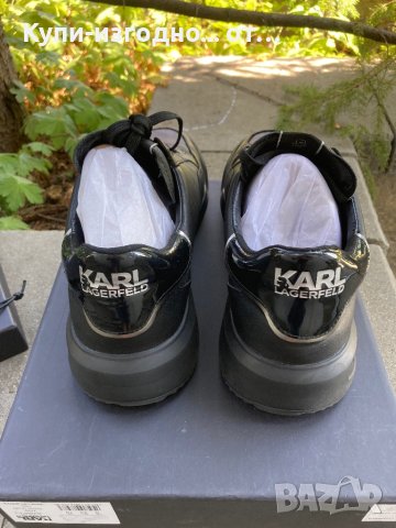 Мъжки кожени сникърси Karl Lagerfeld - 44 номер, снимка 4 - Маратонки - 41763402
