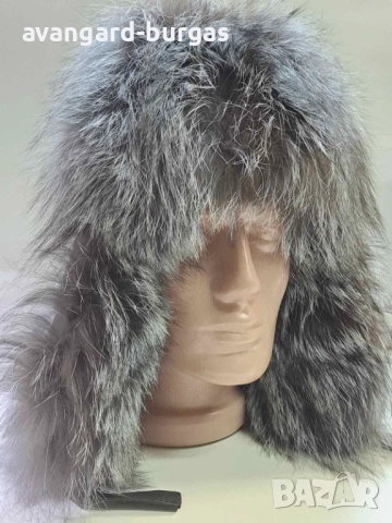 Мъжка шапка естествена кожа Вълк -207, снимка 3 - Шапки - 52205706