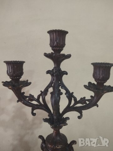 Два барокови свещници комплект, снимка 2 - Други ценни предмети - 44506802