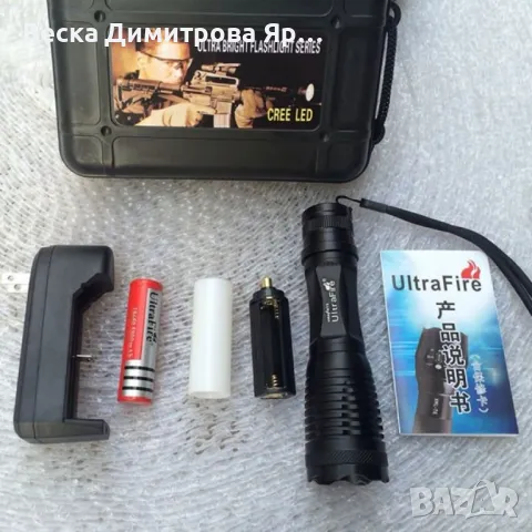 Фенерче CREE T6 с 5-степенно увеличение, SOS светкавица, велосипедни светлини FL5, снимка 2 - Аксесоари за велосипеди - 47567095