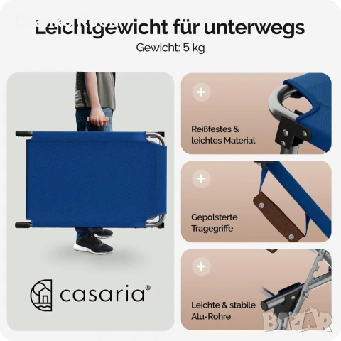 Сгъваем алуминиев шезлонг Ibiza със сенник , снимка 8 - Къмпинг мебели - 51172319