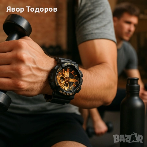 Мъжки мултифункционален часовник - Спортен, водоустойчив и удароустойчив, снимка 5 - Мъжки - 53816218