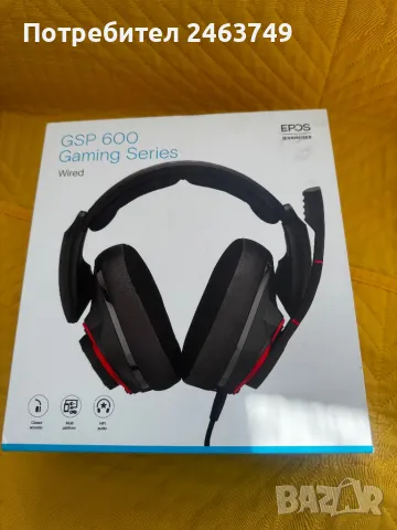 Геймърски слушалки EPOS | Sennheiser GSP 600, черен/червен - VS1000244, снимка 4 - Bluetooth слушалки - 49231548