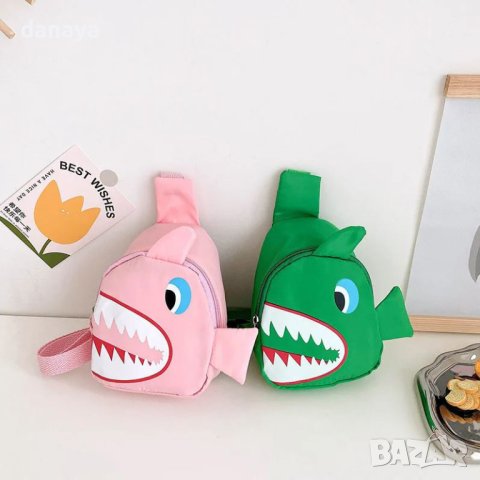 4466 Малка детска раница Акула мини чантичка за през рамо, снимка 11 - Раници - 44227159