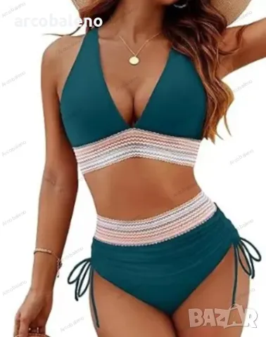 Дамски бански костюм от две части, 9цвята , снимка 10 - Бански костюми - 49944313