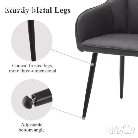 ПРОМОЦИЯ Трапезни столове с дамаска от PU кожа G-UDC22106GY, снимка 3 - Столове - 48849332