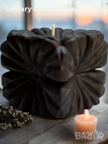 Свещ “ Черна елагантност”, снимка 3 - Декорация за дома - 53223174