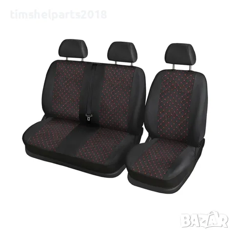 Тапицерия ЛУКС капитонирана за Mercedes Sprinter 2018 г. - Червен конец