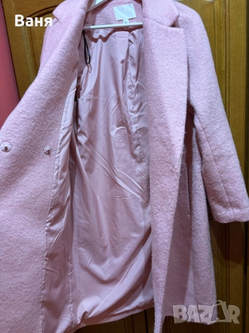 Розово палто hm, снимка 2 - Палта, манта - 52907683