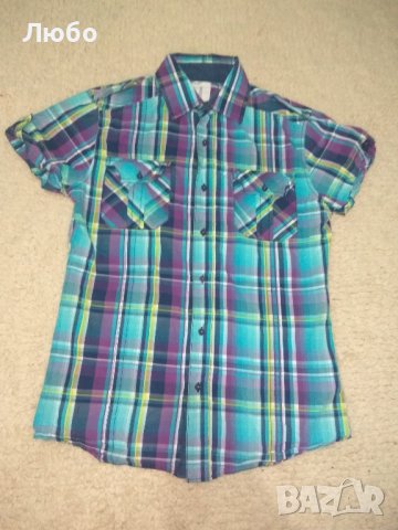 Риза синьо/лилава  Размер S намаление, снимка 3 - Детски ризи - 37827486
