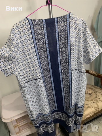 Туника/рокля в размер 16, подходяща за L-XL, снимка 14 - Рокли - 44653971