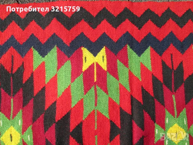 1860 рядък Тетевенски вълнен килим,модел Софрата двулицев 4.20 х 2.30м., снимка 8 - Антикварни и старинни предмети - 48387774