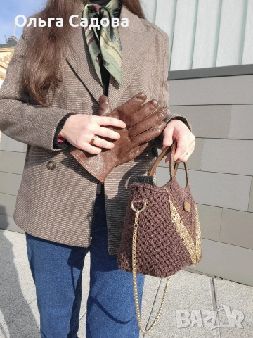 Ръчно изработена макраме чанта Golden Roots., снимка 9 - Чанти - 53282513