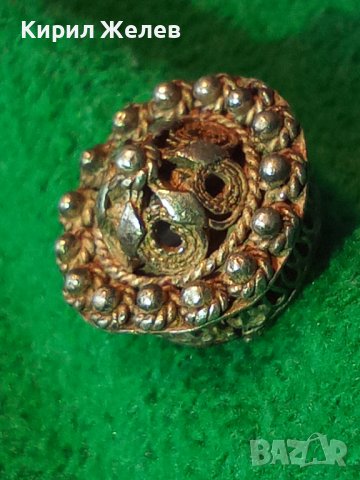 СТАРИНЕН ЕЛЕМЕНТ от ВЪЗРОЖДЕНСКИ ФИЛИГРАНЕН СРЕБЪРЕН ПРЪСТЕН МАЙСТОРСКА КУЮМДЖИЙСКА ИЗРАБОТКА 13906, снимка 3 - Антикварни и старинни предмети - 40921478