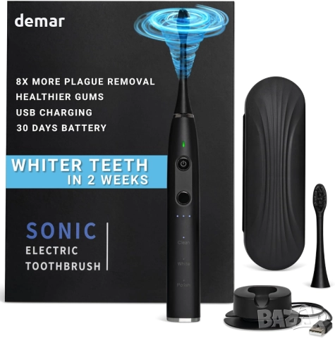 Електрическа четка за зъби, за избелване на зъби, 3 режима, калъф, снимка 9 - Други - 51995281