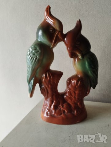 керамична статуетка-папагали, снимка 6 - Статуетки - 42165851