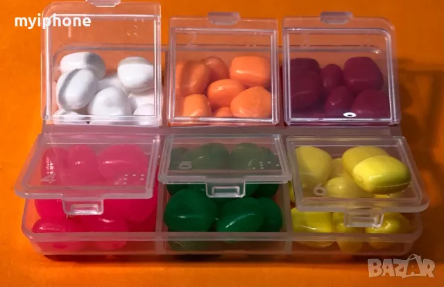 60 бр. Изкуствена Царевица 6 цвята  за риболов на шаран, разнообразна в 1 кутия, 6 цвята,, снимка 4 - Стръв и захранки - 48943907