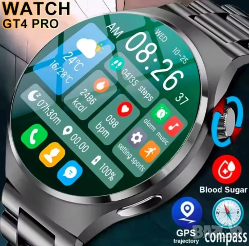 Смарт часовник Smart watch GT 4pro , снимка 6 - Смарт часовници - 53343192