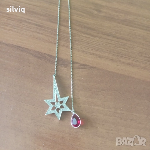 колие сваровски, снимка 2 - Колиета, медальони, синджири - 51691922