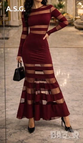 Уникална дълга рокля, снимка 4 - Рокли - 53301489