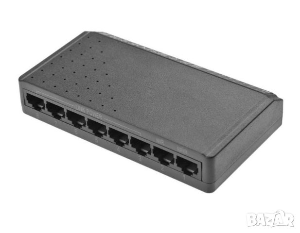 8x Port Poe Switch 6x PоE + 2x Uplink Порт Мрежови 8x Портa РоЕ Суич NVR IP Камери PoE Камери XVR+++, снимка 6 - Суичове - 41283948