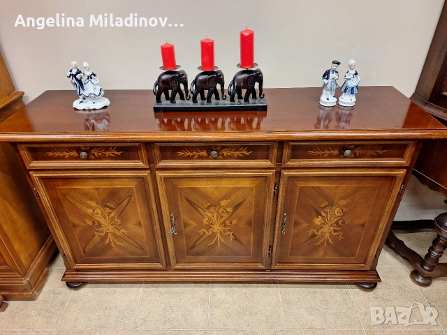 Луксозен комод, скрин, шкаф с богата Интарзия , снимка 2 - Шкафове - 52818498