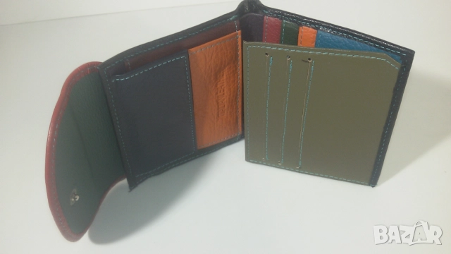 Разноцветно кожено портмоне/портфейл, снимка 8 - Портфейли, портмонета - 51833897