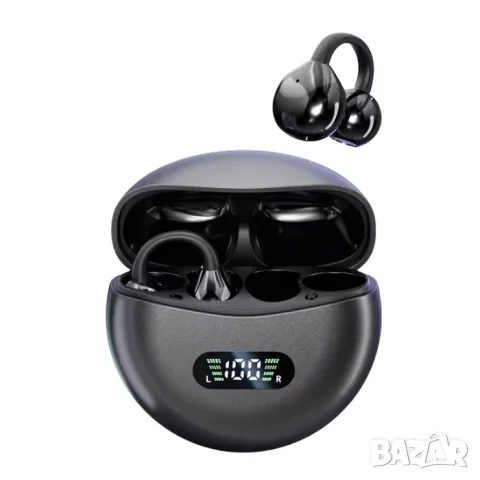Open-ear Bluetooth 5.4 слушалки с кейс и LED дисплей до 40 часа, снимка 3 - Аксесоари и консумативи - 55863860