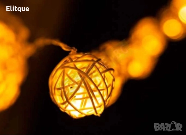 Коледни лампички декорация – крушки с батерии 10 броя "1 цвят ,като на снимките", снимка 15 - Декорация за дома - 52787568