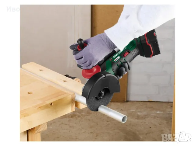 Акумулаторен ъглошлайф Parkside Ф 125 мм. 20V + Батерия 4Ah + Бързо Зарядно 4,5Ah, снимка 8 - Други инструменти - 48049116