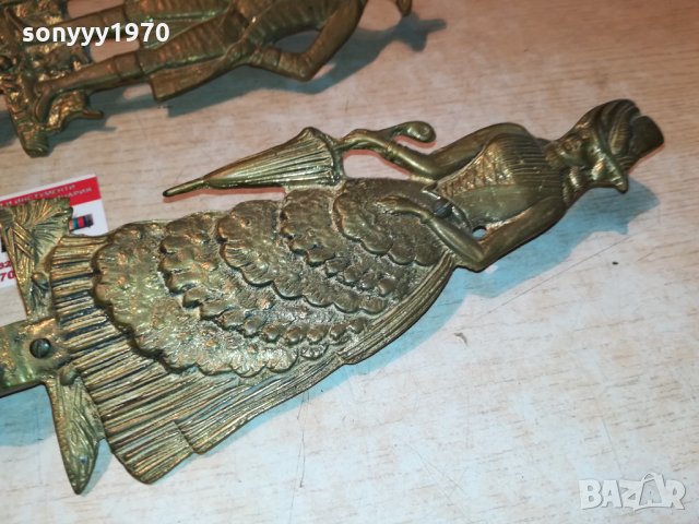 РЕТРО ЗАКАЧАЛКИ МЕД/МЕСИНГ ОТ ГЕРМАНИЯ 3009211936, снимка 3 - Антикварни и старинни предмети - 34308431