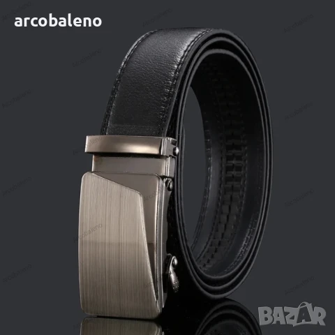 Мъжки кожени колани от изкуствена кожа с метална катарама 120см, 12 модела , снимка 4 - Колани - 51058285