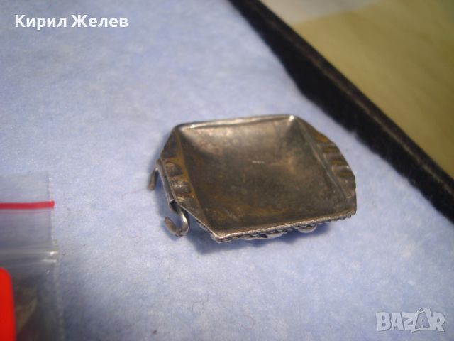 ЕЛЕМЕНТ от СТАРА БРОНЗОВА ПОСРЕБРЕНА ОРИЕНТАЛСКА ЕТНОГРАФСКА ГРИВНА с НАТУРАЛЕН КАРНЕОЛ 13818, снимка 8 - Антикварни и старинни предмети - 36225108