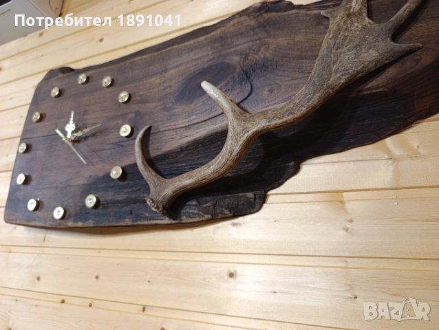 Подарък за ловец . Часовник от дърво . Ловен часовник . , снимка 10 - Стенни часовници - 53646633