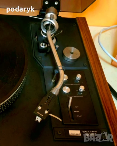 Редкия флагман Sansui SR-717–грамофон във витринно състояние+скъпа аудиофилска Stanton 680EL доза, снимка 6 - Грамофони - 51152268